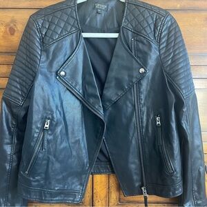 Topshop faux leather moto jacket
